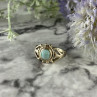 925 Sterling Silver Turquoise Ring Size 9.5