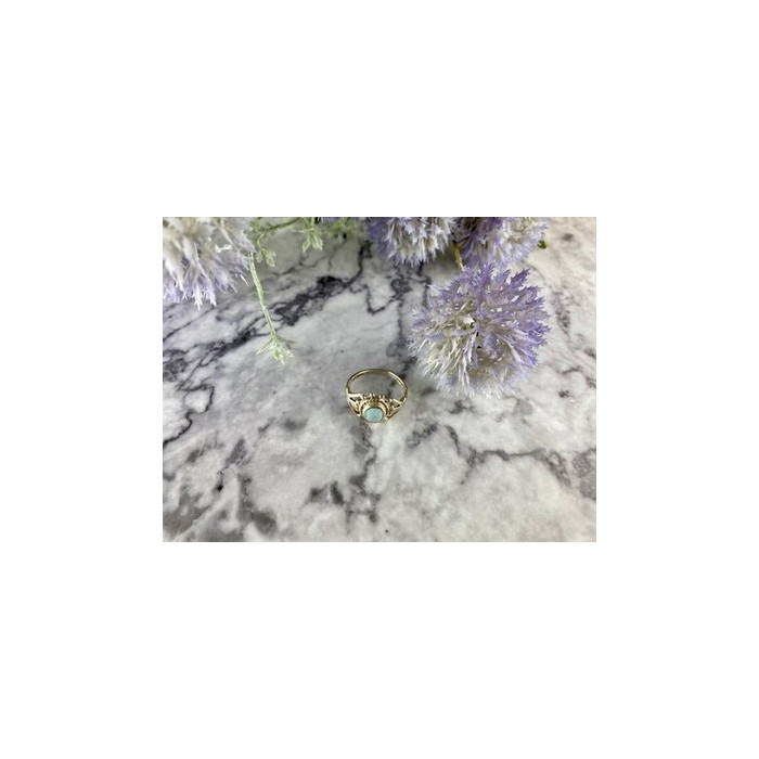 925 Sterling Silver Turquoise Ring Size 9.5