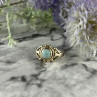 925 Sterling Silver Turquoise Ring Size 9.5