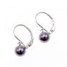 14K White Gold Pearls & Diamonds Earrings