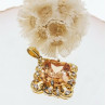 925 Sterling Silver Gold Plated Heliodor & CZ Pendant