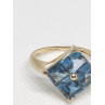 10K YELLOW GOLD & TOPAZ RING  SIZE 5