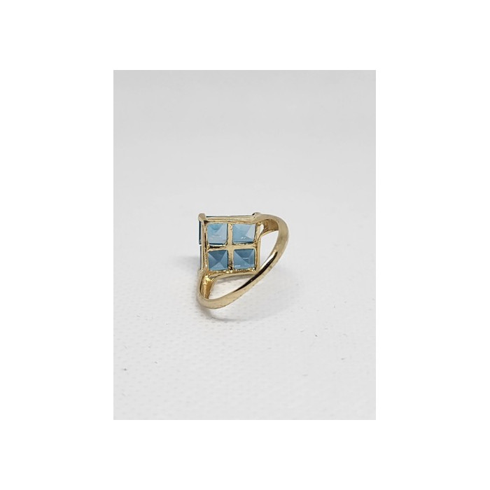 10K YELLOW GOLD & TOPAZ RING  SIZE 5