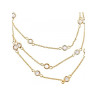 925 Sterling Silver Gold Plated CZ Necklace