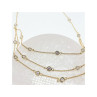 925 Sterling Silver Gold Plated CZ Necklace