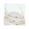 925 Sterling Silver Gold Plated CZ Necklace