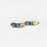 925 Sterling Silver Gold Plated Topaz Stud Earrings