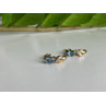 925 Sterling Silver Gold Plated Topaz Stud Earrings