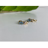 925 Sterling Silver Gold Plated Topaz Stud Earrings