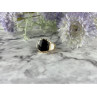 925 Sterling Silver Gold Plated Black Jade, Mother Of Pearl & CZ Ring Size 7