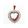 925 Sterling Silver Pink Spinel & CZ 