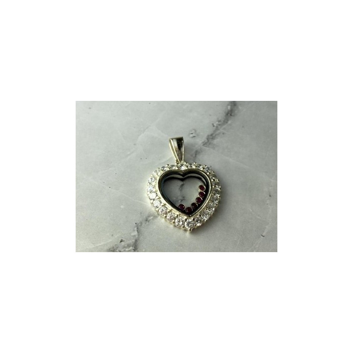 925 Sterling Silver Pink Spinel & CZ 