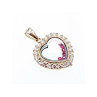 925 Sterling Silver Pink Spinel & CZ 