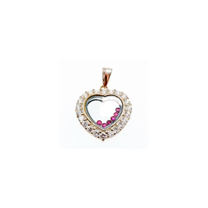 925 Sterling Silver Pink Spinel & CZ 