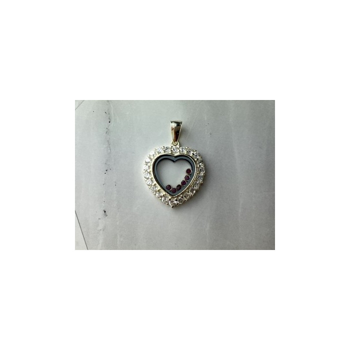 925 Sterling Silver Pink Spinel & CZ 