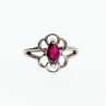 925 Sterling Silver Almandine Ring Size 5.5