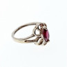 925 Sterling Silver Almandine Ring Size 5.5