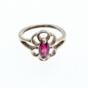 925 Sterling Silver Almandine Ring Size 5.5