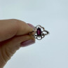 925 Sterling Silver Almandine Ring Size 5.5