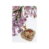 925 Sterling Silver Gold Plated Sapphire & Ruby Chain with Pendant