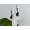 Vintage 925 Sterling Silver Onyx Stud Earrings