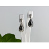 Vintage 925 Sterling Silver Onyx Stud Earrings