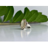 925 Sterling Silver Golden Tourmaline & Quartz Ring Size 6.5