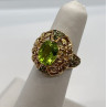 14K YELLOW GOLD  & PERIDOT RING  SIZE 4.5