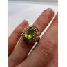 14K YELLOW GOLD  & PERIDOT RING  SIZE 4.5