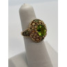 14K YELLOW GOLD  & PERIDOT RING  SIZE 4.5