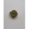 14K YELLOW GOLD  & PERIDOT RING  SIZE 4.5