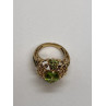 14K YELLOW GOLD  & PERIDOT RING  SIZE 4.5