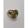 14K YELLOW GOLD  & PERIDOT RING  SIZE 4.5