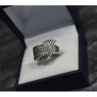 925 Sterling Silver Marcasites Ring Size 5.5