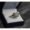 925 Sterling Silver Marcasites Ring Size 5.5