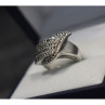 925 Sterling Silver Marcasites Ring Size 5.5