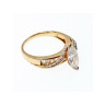 925 Sterling Silver Gold Plated CZ Ring Size 10.5