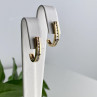 10K Yellow Gold White Sapphires Classic Stud Earrings