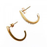 10K Yellow Gold White Sapphires Classic Stud Earrings