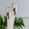 10K Yellow Gold White Sapphires Classic Stud Earrings