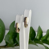 10K Yellow Gold White Sapphires Classic Stud Earrings