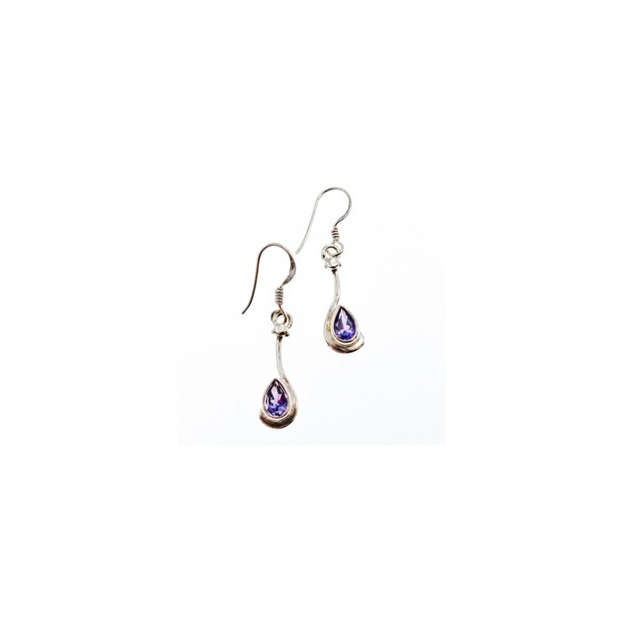 925 Sterling Silver Purple Tourmaline Earrings