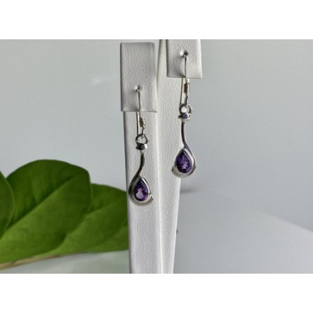 925 Sterling Silver Purple Tourmaline Earrings