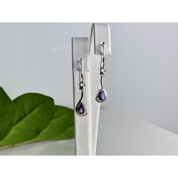 925 Sterling Silver Purple Tourmaline Earrings