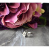 925 Sterling Silver Dark Blue Spinel & CZ Ring Size 6.5