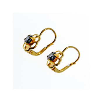 18K YELLOW GOLD BLUE SPINEL 