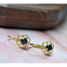18K Yellow Gold Blue Spinel 