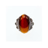 Vintage 925 Sterling Silver Tiger's Eye & Marcasites Ring Size 6.5