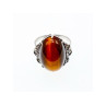 Vintage 925 Sterling Silver Tiger's Eye & Marcasites Ring Size 6.5