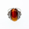 Vintage 925 Sterling Silver Tiger'S Eye & Marcasites Ring Size 6.5